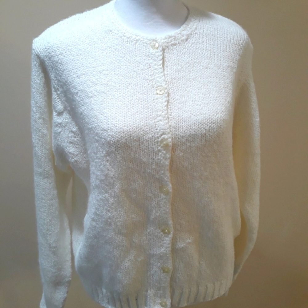 White Robert Scott Cardigan